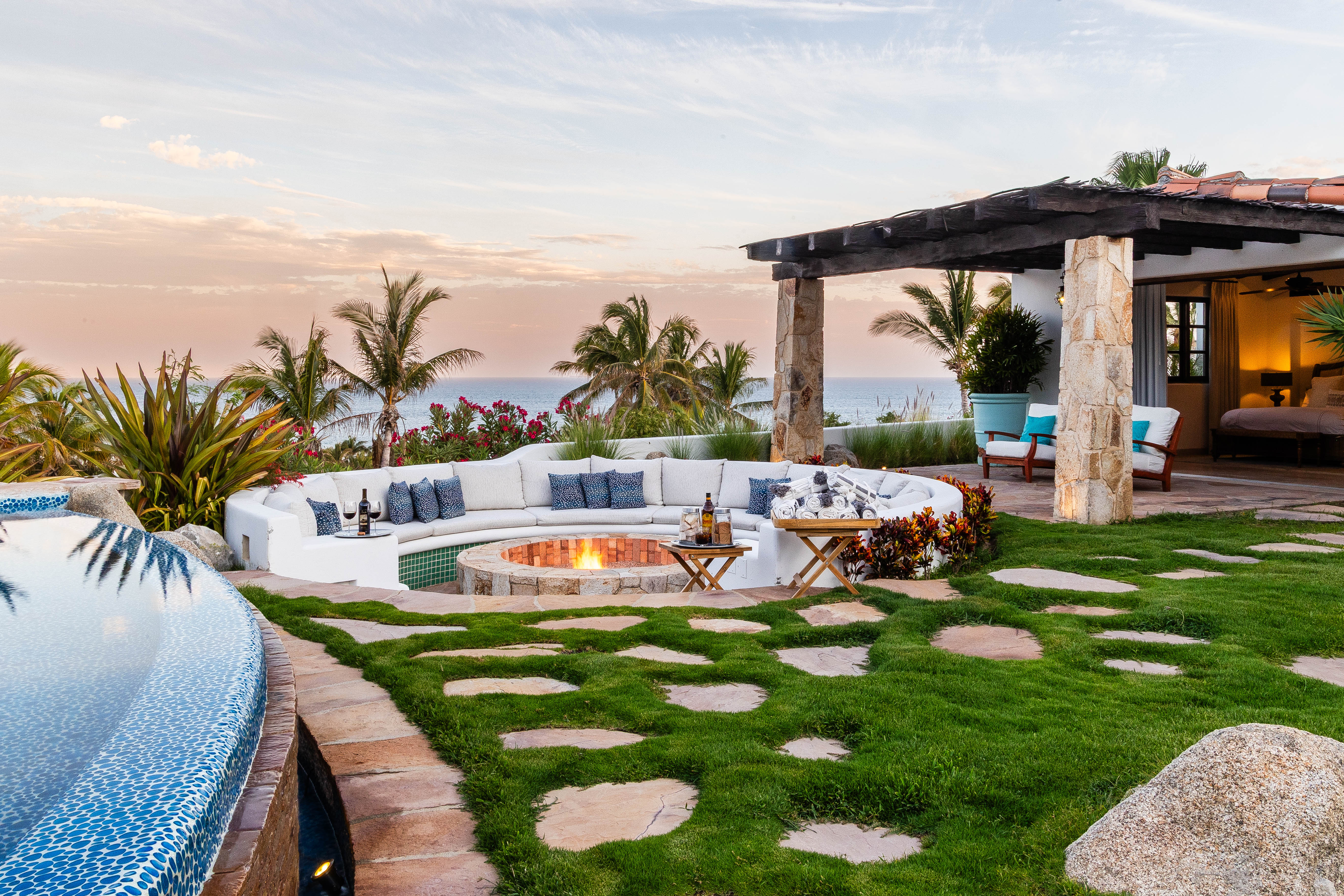Outdoor pool and gardens